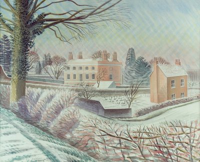 雪の中の牧師 作： Eric Ravilious